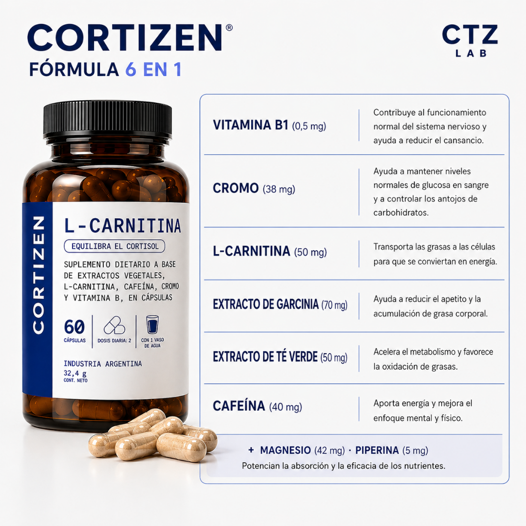 CORTIZEN | Cápsulas Adelgazantes - Quemador de Grasas